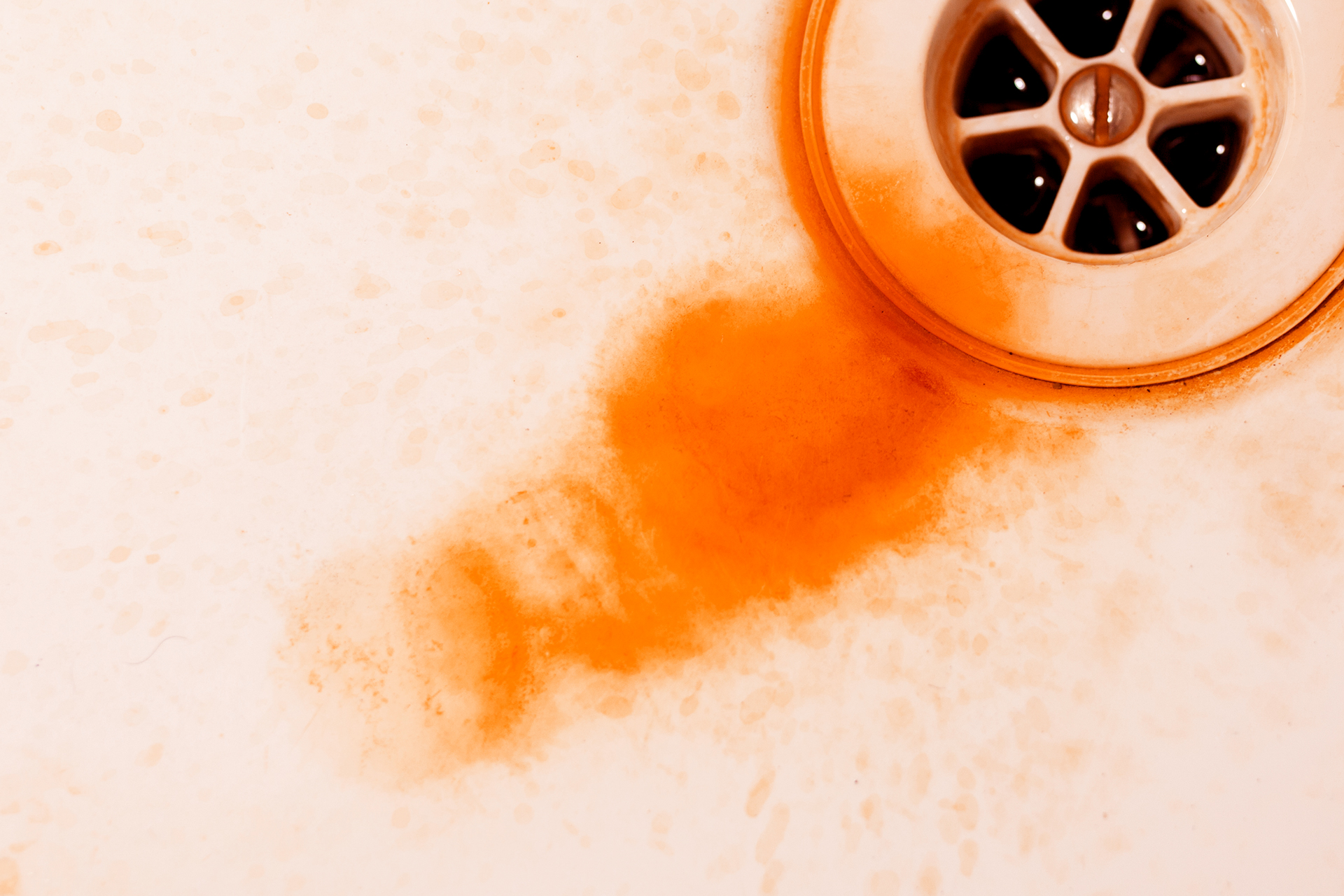 Red Hard Water Stain