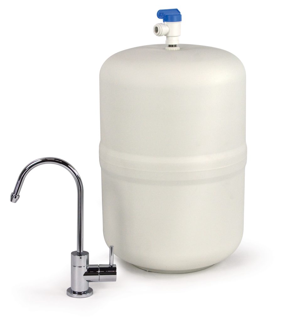 tank faucet on a white background