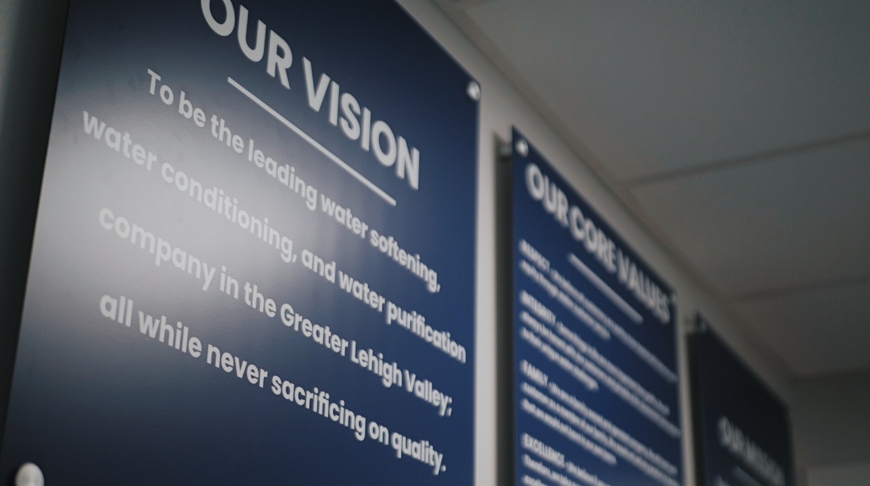 Our Core Values and Visions Signage